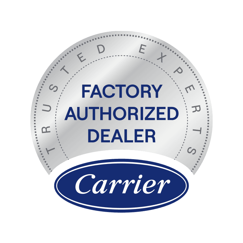 Carrier Factory Authorized Dealer logo.